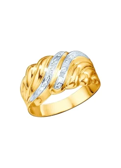 Damen BADER Damenring in Bicolor mit Diamant