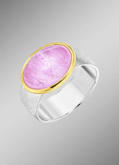 Damen BADER Damenring in Bicolor mit Milky-Kunzit