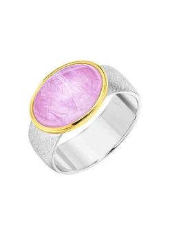 Damen BADER Damenring in Bicolor mit Milky-Kunzit