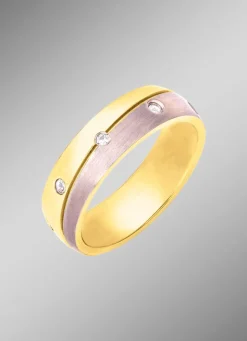 Damen BADER Damenring in Bicolor mit synth. Zirkonia