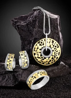 Damen BADER Damenring in Bicolor mit Zirkonia
