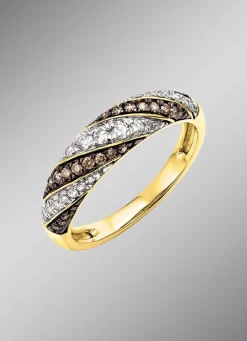 Damen BADER Damenring mit Brillanten und Diamanten