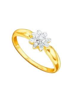 Damen BADER Damenring mit Brillant und Diamanten