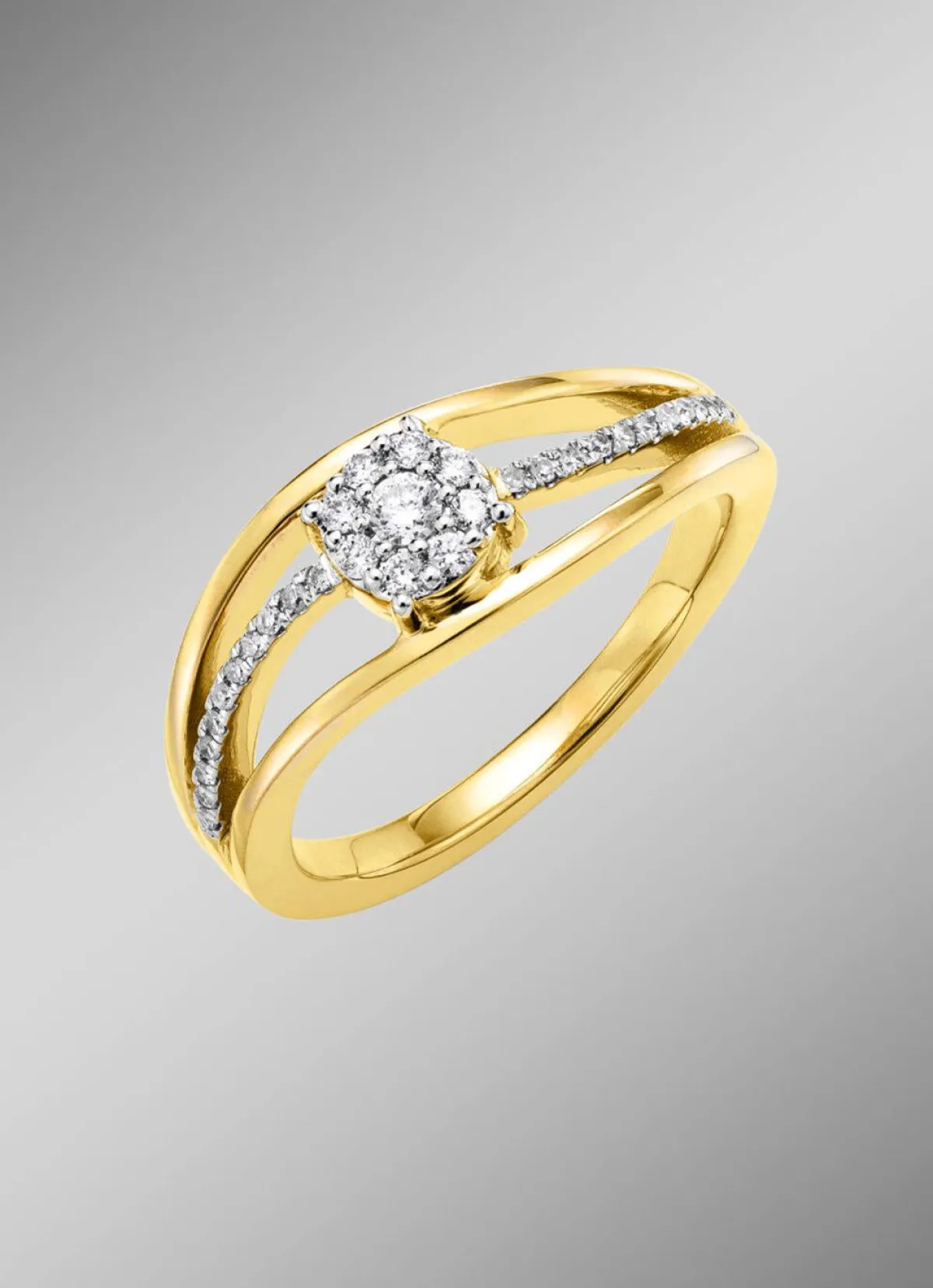 Damen BADER Damenring mit Diamanten und Brillanten