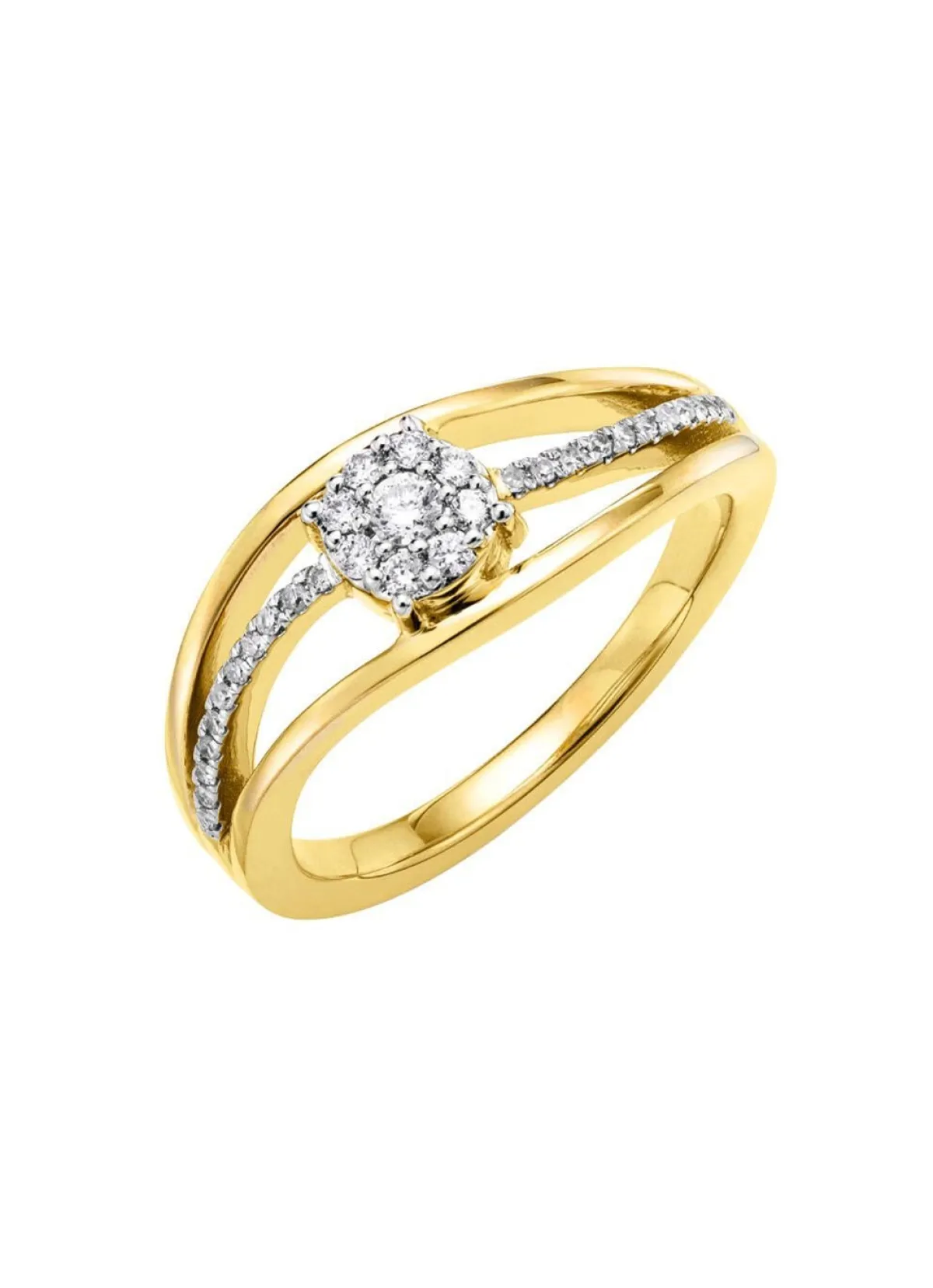 Damen BADER Damenring mit Diamanten und Brillanten