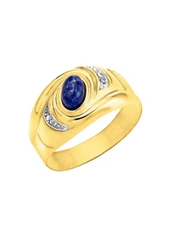 Damen BADER Damenring mit echt Lapislazuli