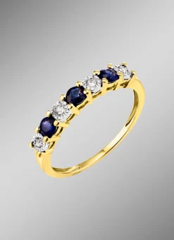 Damen BADER Damenring mit echt Safir und Brillanten