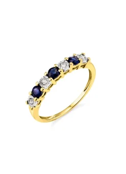 Damen BADER Damenring mit echt Safir und Brillanten