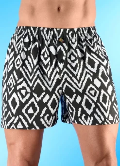 Herren BADER Dreierpack Boxershorts mit Alloverdessin