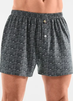 Herren BADER Dreierpack Boxershorts mit Alloverdessin