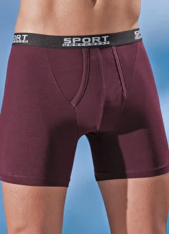 Herren BADER Dreierpack Pants aus Feinjersey, uni bunt