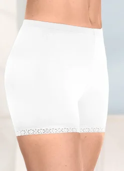 Damen BADER Dreierpack Pants mit Elastikspitze an den Beinabschlüssen