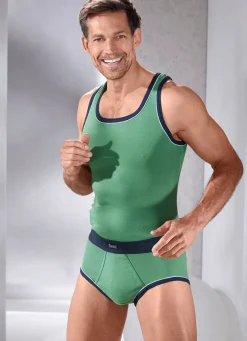 Herren BADER Dreierpack Slips aus Feinripp
