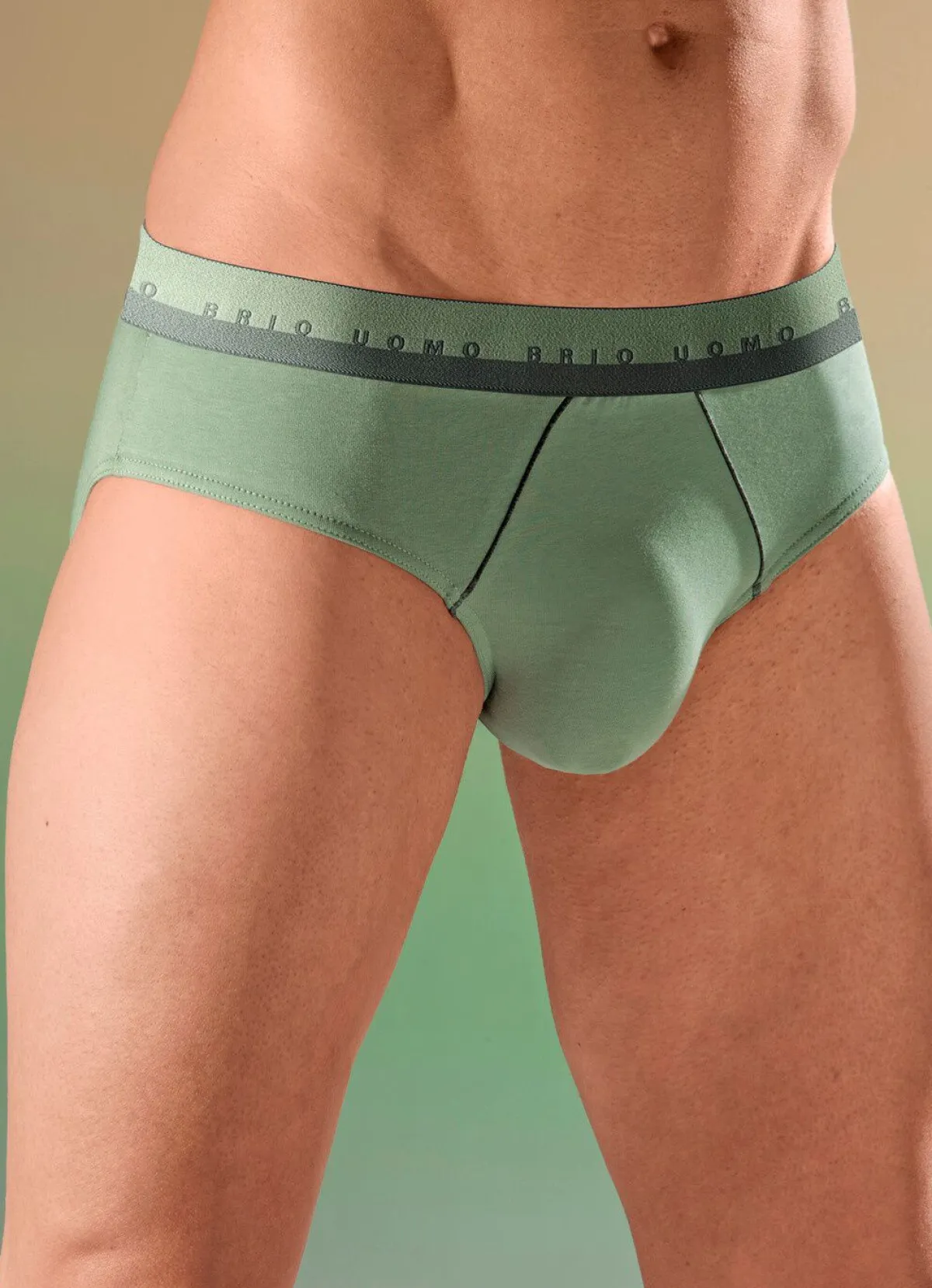 Herren BADER Dreierpack Slips mit Elastikbund