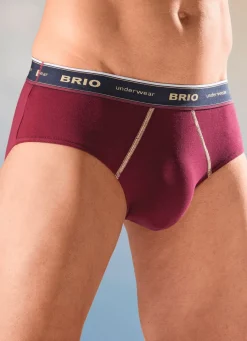 Herren BADER Dreierpack Slips mit Elastikbund