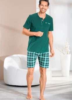 Herren BADER Dreiteiliges Shorty mit Knopfleiste und Brusttasche