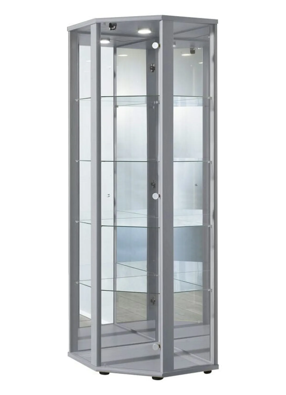BADER Eck-Vitrine mit LED-Beleuchtung