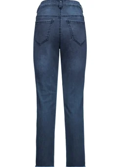 Damen BADER Edel-Jeans mit tollen Glitzersteinchen und Fransensaum