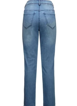 Damen BADER Edel-Jeans mit tollen Glitzersteinchen und Fransensaum