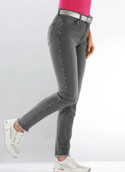 Damen BADER Edel-Jeans mit tollen Zierperlen
