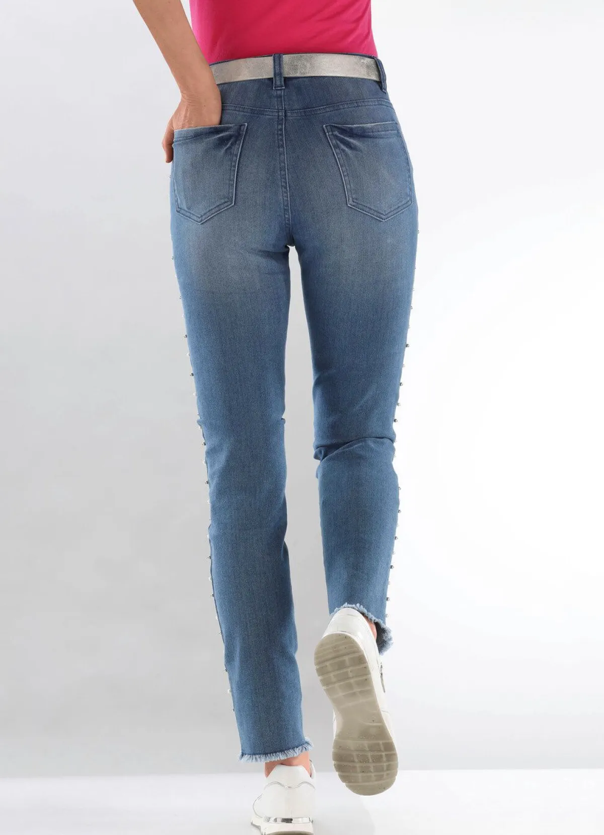 Damen BADER Edel-Jeans mit tollen Zierperlen