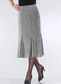 Damen KLAUS MODELLE MADE IN GERMANY Edel schimmernder Bahnenrock