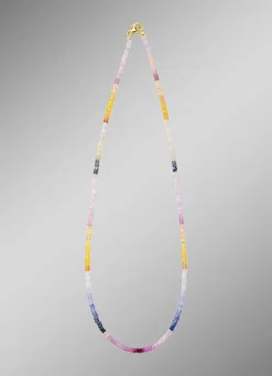 Damen BADER Edle Halskette mit echt Safir in Multicolor
