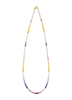 Damen BADER Edle Halskette mit echt Safir in Multicolor