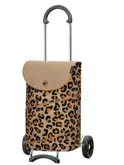 ANDERSEN Einkaufsroller mit Stahlgestell im Leopardendessin