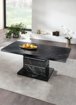 BADER Eleganter Couchtisch mit Marmor-Optik