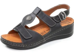 Damen ELENA EDEN , bequeme Damen-Sandalen, Weite G, mit Klettverschluss