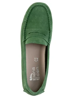 Damen ELENA EDEN Mokassin-Slipper aus geschmeidigem Rind-Veloursleder