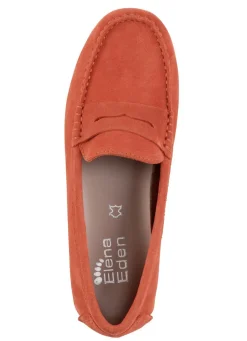 Damen ELENA EDEN Mokassin-Slipper aus geschmeidigem Rind-Veloursleder