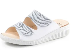 Damen ELENA EDEN Pantolette mit teilweise schimmerndem Zebra-Druck
