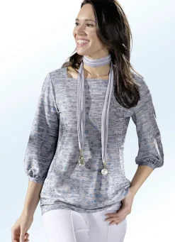 Damen ELENA EDEN MADE IN GERMANY ELENA EDEN Pullover mit schönem Dessin und dezentem Glanz