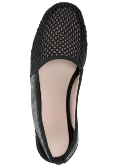 Damen ELENA EDEN Sandale aus luftigem Meshmaterial und Textil mit Metallicschimmer