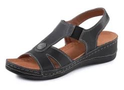 Damen ELENA EDEN Sandale aus Nappaleder mit Metallschmuck