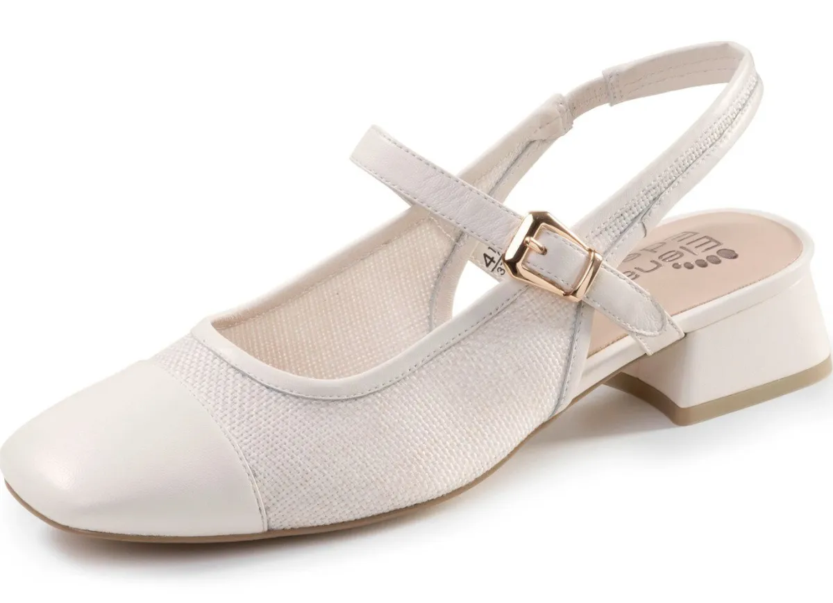 Damen BADER ELENA EDEN, schicke Damen-Slingpumps, Weite G, mit Klettverschluss