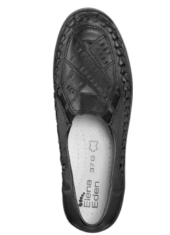 Damen ELENA EDEN Slipper luftig durchbrochen und mit Flechtdurchzug