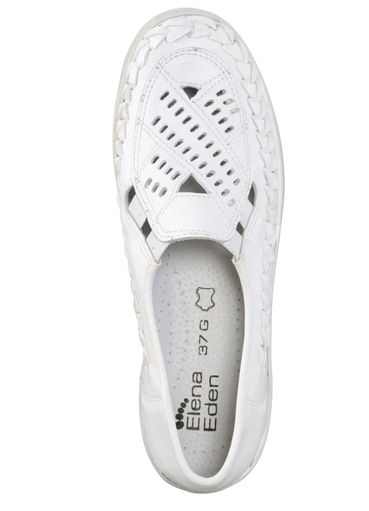 Damen ELENA EDEN Slipper luftig durchbrochen und mit Flechtdurchzug