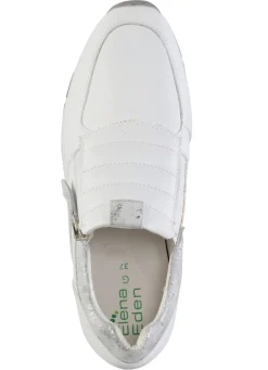 Damen ELENA EDEN Sneaker aus Nappaleder und silbergrau geprägtem Veloursleder
