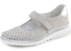 Damen ELENA EDEN Spangenschuh aus Veloursleder mit luftigen Durchbrüchen