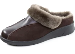 Damen ELENA EDEN , warme Damen-Hausschuhe, Weite H, mit Lammfell