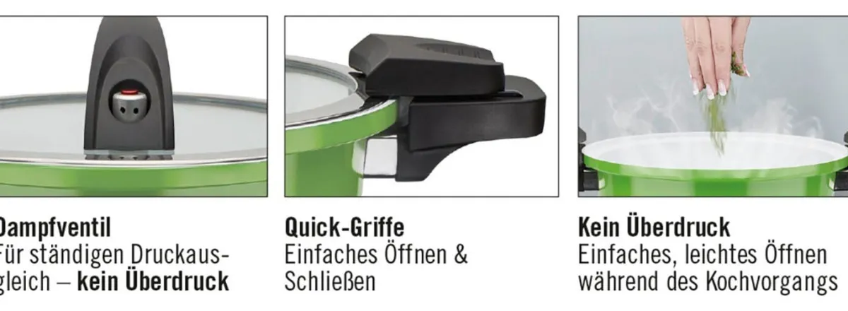 BADER Energiespartopf mit Niedrigdruck-Schnellkochtopfdeckel