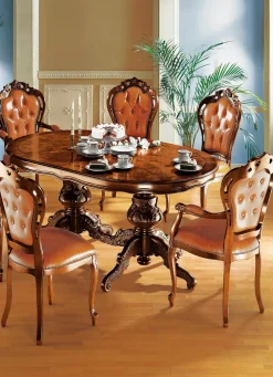 BADER Esszimmer-Stühle und Sessel mit Lederbezug