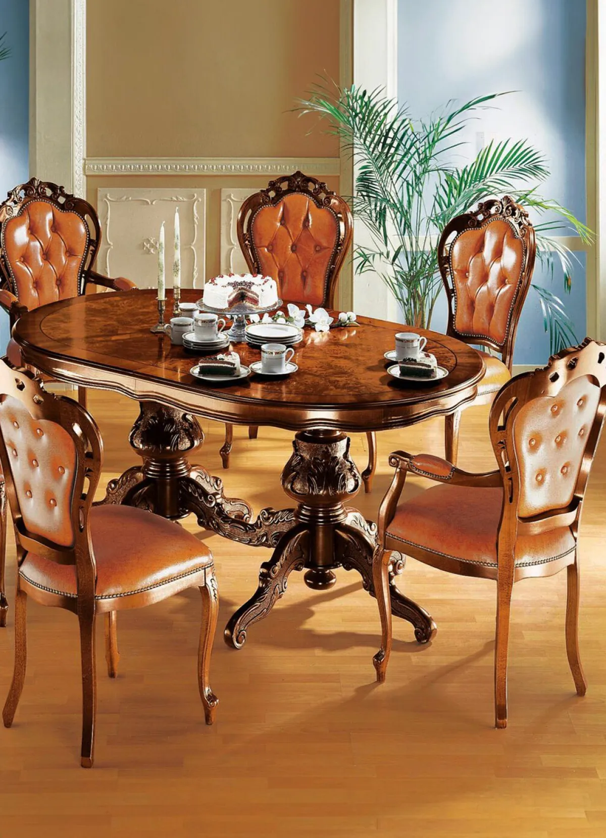 BADER Esszimmer-Stühle und Sessel mit Lederbezug