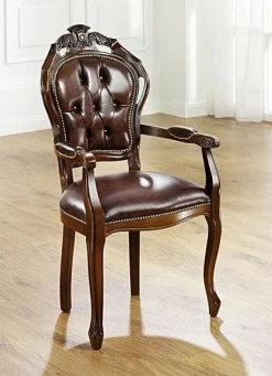 BADER Esszimmer-Stühle und Sessel mit Lederbezug