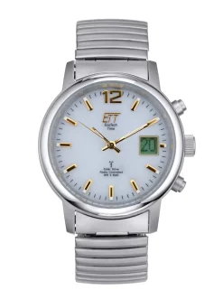 Herren ETT -Funk-Solar-Herrenuhr im Titanlook