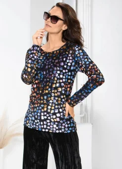 Damen BADER Exquisites Shirt mit Rundhalsausschnitt