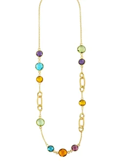Damen BADER Farbenfrohe Eleganz: Halskette mit Quarzen